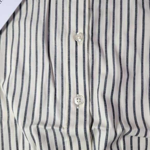 WeWoreWhat Striped Cropped Casual Button-Up Collared Shirt Size Small - Picture 3 of 9